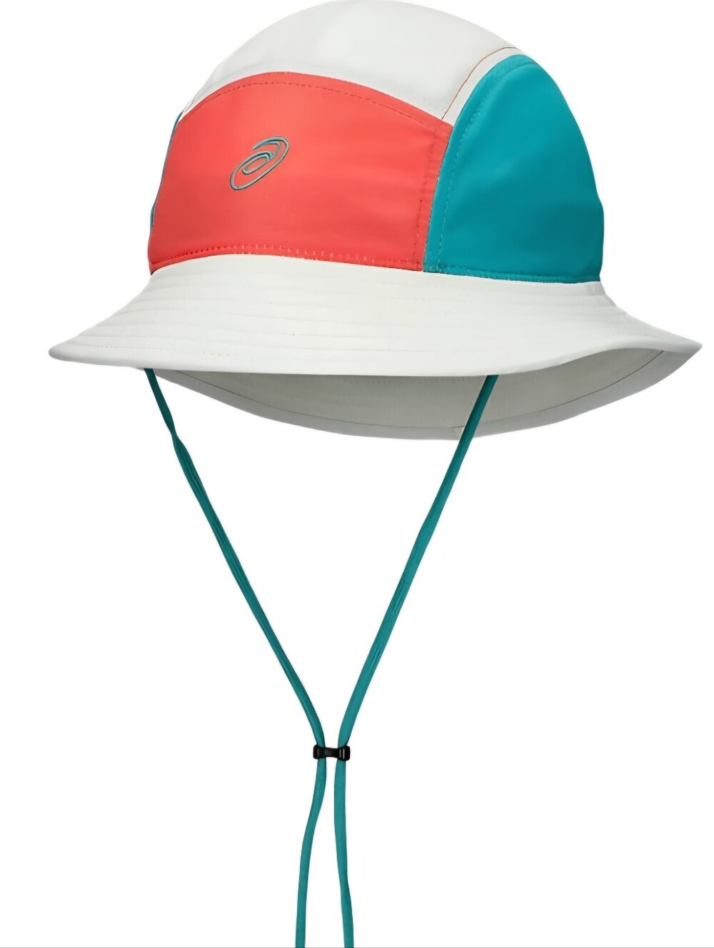 NWOT ASICS Unisex Running Bucket Hat - White/Coral/Green - Size Small / Medium